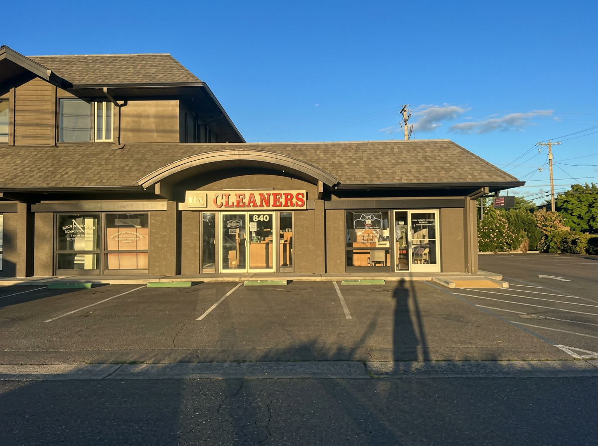 Exterior of the Sky Cleaners shop on N Winchester Blvd